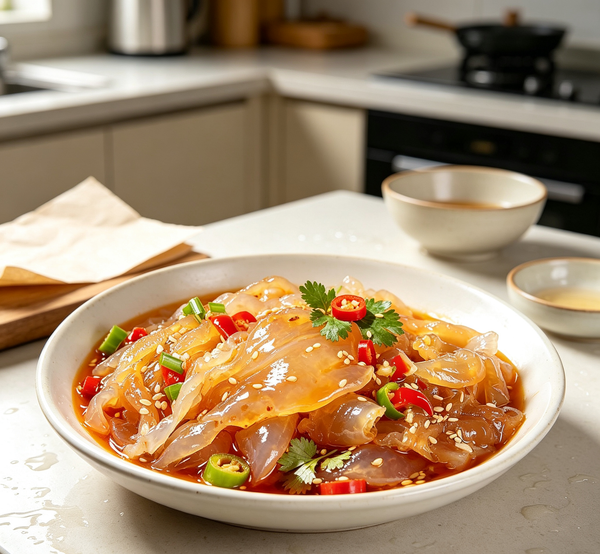 Spicy Jellyfish Salad - A Refreshing Delicacy