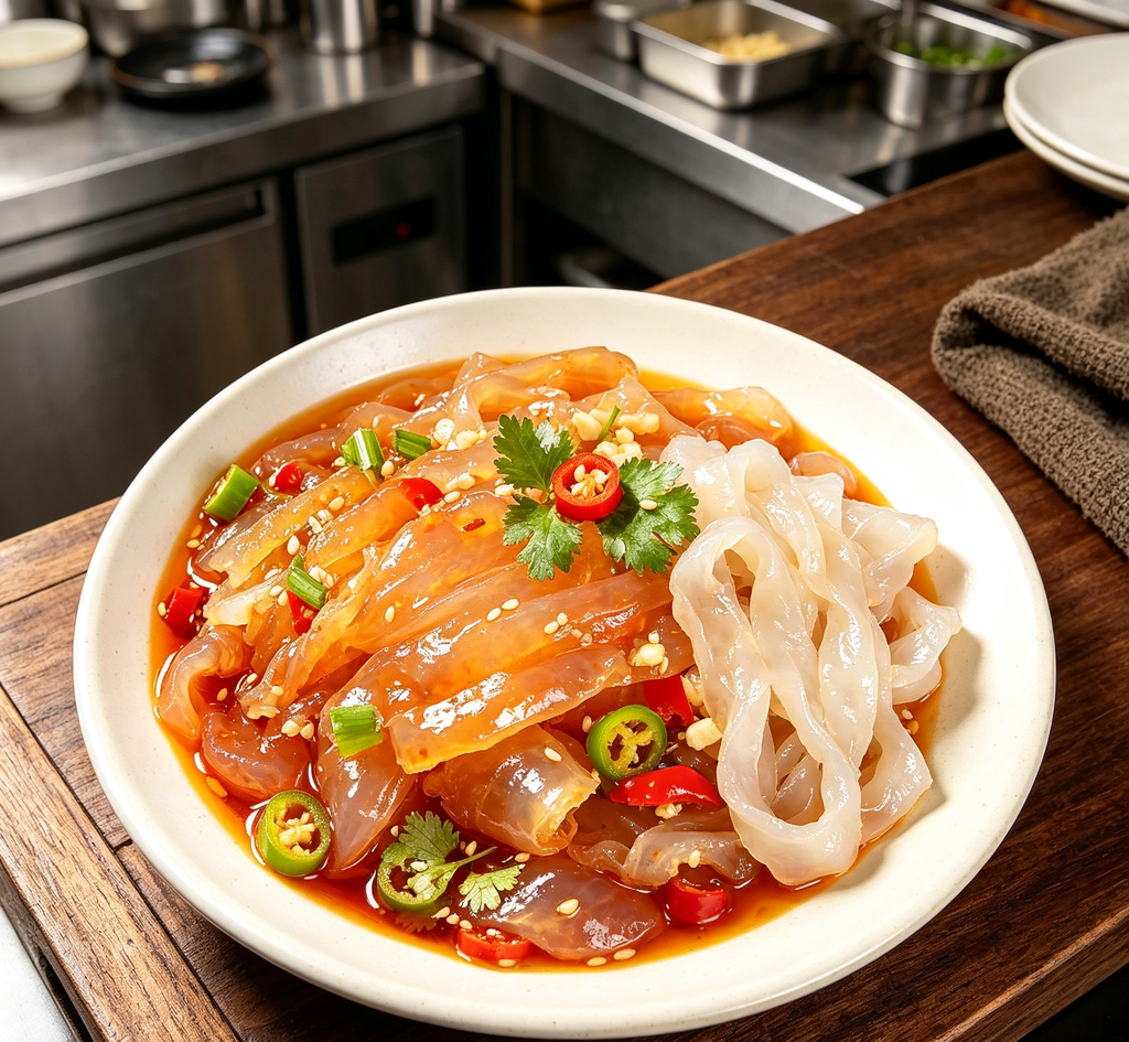 Spicy Jellyfish Salad - A Refreshing Delicacy